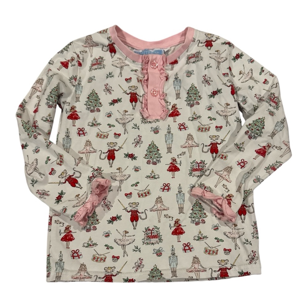 Kids Long Sleeve Shirt with Pink Accents‎